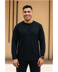 Remeras Manga Larga Negras Pack x3