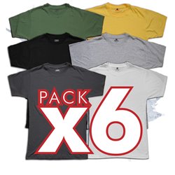 Remeras Lisas Pack x6